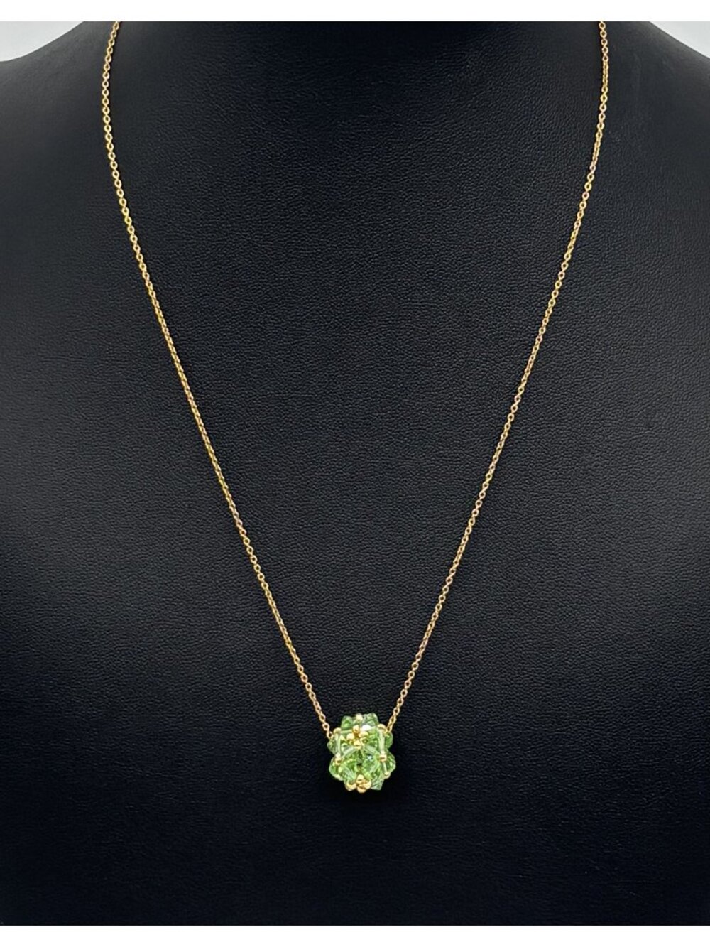Artisan-Made Necklace 925 Sterling Chain Swarovski Crystal Bicone Beaded Pendant